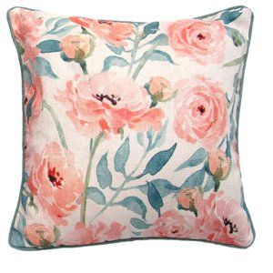 Floral Print Throw Pillow 18" x 18"